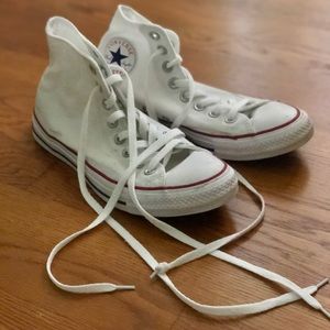 White Converse High Tops